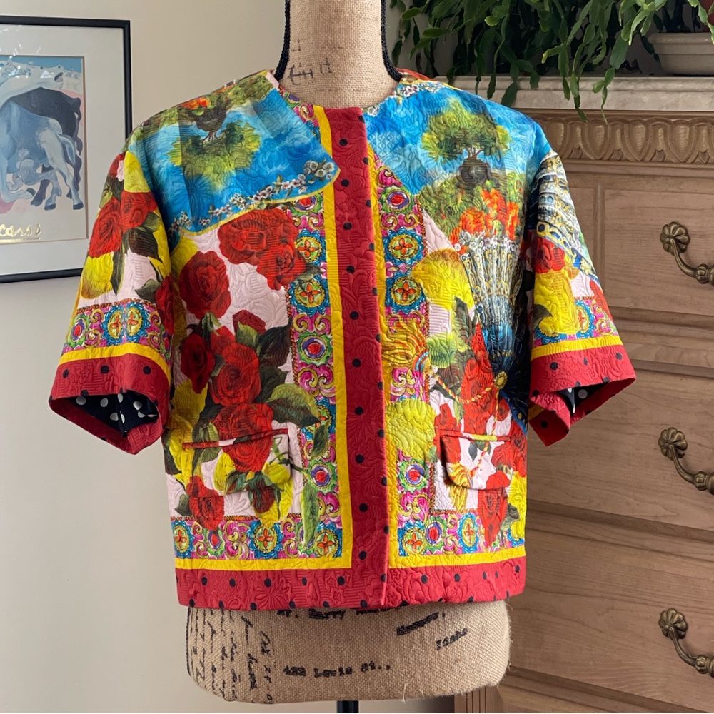 Dolce and Gabbana floral evening jacket size IT40